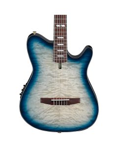 Ibanez FRH20QMNCTL Thinline Nylon String Acoustic-Electric Guitar - Cosmic Blue Starburst Low Gloss TGF33