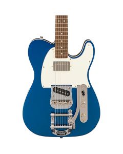 Squier Classic Vibe Custom Telecaster SH with Bigsby Electric Guitar Parchment Pickguard, Lake Placid Blue