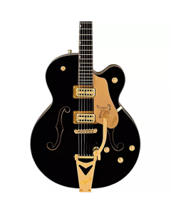 Gretsch Synchromatic Falcon Hollow Body Single-Cut Guitar with Bigsby, Ebony Fingerboard, Black TGF33