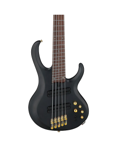 Ibanez BTB605LMBKF Bass Workshop Multi Scale 5 String Neck Thru Electric Bass. Black Flat