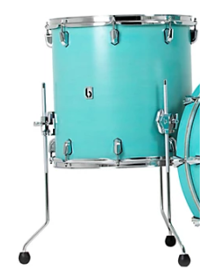 British Drum Co. ENG-14-14-FT-STL Enigma Series Floor Tom. Satin Teal 14" x 14"