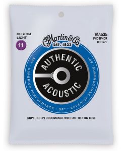 Martin MA535S Authentic Acoustic Phosphor Bronze Custom-Light Guitar Strings