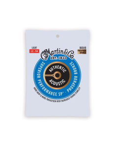 Martin MA540 Authentic Superior Performance Acoustic Guitar Strings - 92/8 Phosphor Bronze Light (3-pack)