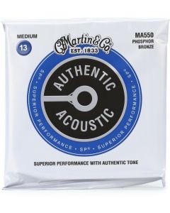 Martin MA550 SP Phosphor Bronze Medium Authentic Acoustic Guitar Strings 13-56
