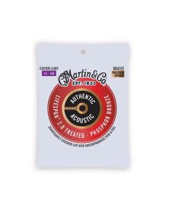 Martin MA535T Phosphor Bronze Lifespan 2.0 Custom Light Acoustic Guitar Strings 11-52