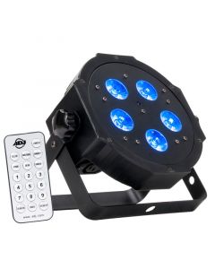 American DJ MEG600 MEGA HEX PAR Black Par Can w/ 5x6w LEDs with Wired Digital Communication Network