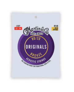 Martin M140 80/20 Acoustic Guitar Strings, Light