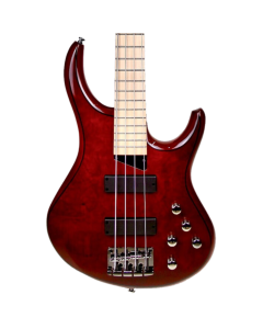 MTD Kingston Z6 Electric Bass. GlossFigured MapleTrans CherryMaple Fingerboard. MTD soap bar pickups. Active