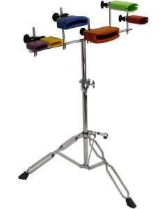 Suzuki NB-6 Neon Tempo Blocks with Stand and Mallets. 3 Pairs