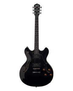 Oscar Schmidt OE30B Semi Hollowbody Guitar. Black