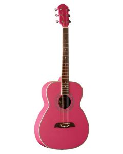 Oscar Schmidt OF2P Folk Acoustic Guitar. Pink