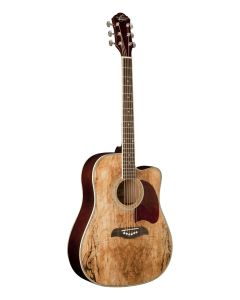 Oscar Schmidt OG2CESM-R Cutaway Dreadnought Acoustic Guitar. Select Spruce Mahogany