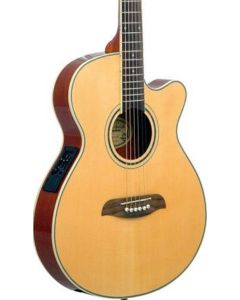 Oscar Schmidt OG8CEN Cutaway Folk Acoustic Electric Guitar.