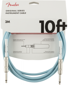 Fender Original Series Instrument Cable, Straight, 10' - Daphne Blue