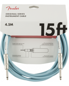 Fender Original Series Straight To Straight Instrument Cable 15 Ft. Daphne Blue