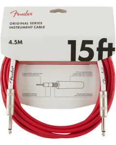 Fender Original Series Straight To Straight Instrument Cable 15 Ft. Fiesta Red