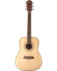 Oscar Schmidt OGHSLH Left Handed 1/2 Size Acoustic Guitar. Natural