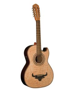 Oscar Schmidt OH32SEQN-O 10 String Acoustic Electric Bajo Quinto. Burl Maple