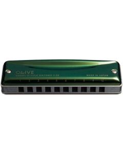 Suzuki C-20-BB Olive Harmonica. Key of Bb