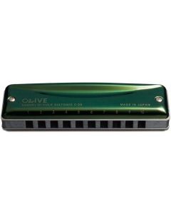 Suzuki C-20-DB Olive Harmonica. Key of Db