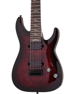 Schecter Omen Elite-7 Electric Guitar. Left Handed Black Cherry Burst.  TGF33