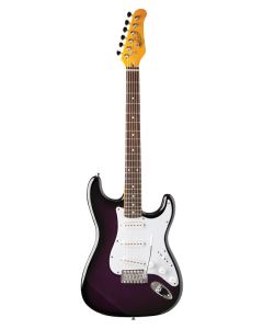 Oscar Schmidt OS-300-PS Double Cutaway Electric Guitar. Purple Sunburst