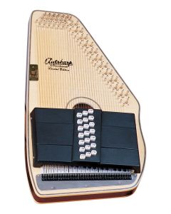 Oscar Schmidt OS11021FNE 21 Chord Acoustic Electric Auto Harp. Flame Maple