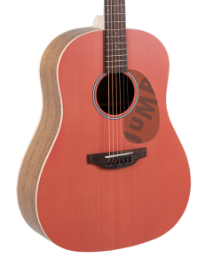 Ovation Applause AAS-69 Jump Series Slope Shoulder Dreadnought Acoustic Guitar Peach