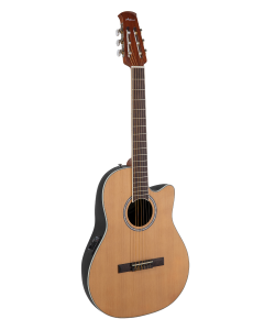 Ovation Applause AB24CC-4S Traditional Series Cedar Classical Mid-Depth Acoustic-Electric Guitar Natural