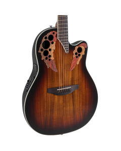 Ovation Celebrity Elite CE48P-KOAB Super Shallow Acoustic-Electric Guitar - Koa Burst