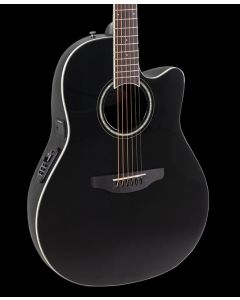 Ovation CS24 Celebrity Series Traditional Mid-Depth Acoustic-Electric Guitar Black