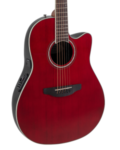 Ovation  CS24 Celebrity Series Traditional Mid-Depth Acoustic-Electric Guitar Ruby Red