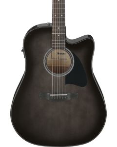 Ibanez AAD77CETKS Grand Dreadnought Cutaway Acoustic Electric Guitar. Transparent Black Sunbirst High Gloss
