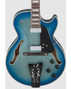 Ibanez GB10EM JBB George Benson Signature Hollowbody Electric Guitar. Jet Blue Burst