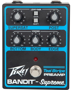 Peavey Bandit Supreme Teal Stripe Preamp Pedal