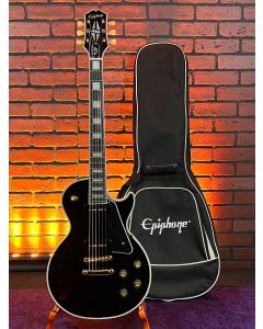 Epiphone Les Paul Custom P-90 Limited Run Electric Guitar Ebony w/ Gig Bag SN0408