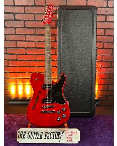 Fender Jim Adkins JA-90 Telecaster Thinline Electric Guitar - Crimson Red Transparent w/ Hard Case SN0207