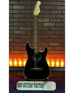 2010 Fender Standard Stratacoustic Acoustic Electric Guitar - Black - SN0630