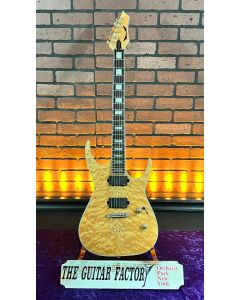 2019 Dean Exile Select Quilt Top Electric Guitar - Satin Natural - w/ EMG ZW Zakk Wylde Set SN0010