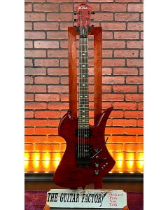 2008 B.C. Rich Mockingbird ST with Floyd Rose (FR) and Neck-Through (NT) Red Quilt Top Electric Guitar SN0310