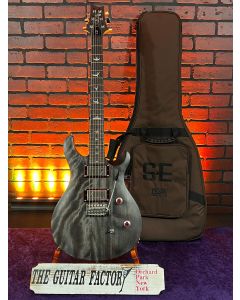 TGF Chop Shop Custom PRS SE CE 24 "RZK" Standard Satin Charcoal Satin (Rammstein Tribute) Electric Guitar w/ Fishmans & Gig Bag SN0316