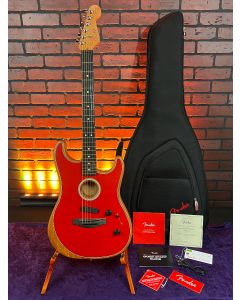 Fender American Acoustasonic Strat, Ebony Fingerboard, Dakota Red w/ Deluxe Bag SN0316