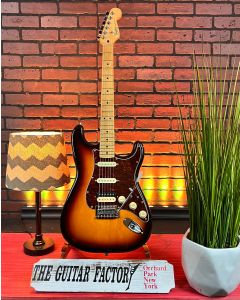 1994 Fender Standard Stratocaster HSS "Fat Strat" Electric Guitar, 2 Tone Sunburst, Maple FB w/ Hard Case SN4785