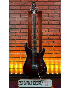 2024 Schecter Guitar Research C-1 Platinum FR S Electric Guitar - Satin Crimson Red Burst - w/ Hard Case SN0324
