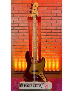2001 Fender Standard Jazz Bass, Rosewood Fingerboard, Midnight Wine w/ Gold Anodized Pickguard and Control Plate SN0328