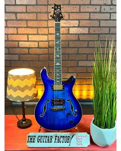 2022 PRS SE Hollowbody II Electric Guitar, Faded Blue Burst w/ Hard Case SN3867