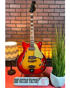 1967 Fender Coronado II - Vintage Sunburst Hollow Body Guitar w/ DLX Gig Bag SN4569