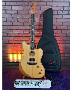2021 Fender American Acoustasonic Jazzmaster, Natural, Ebony Fingerboard - MINT! w/ Fender Bag SN1007