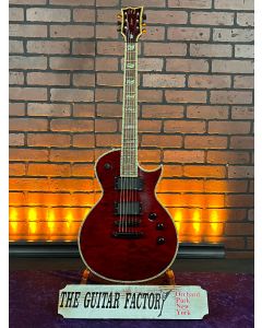 2002 ESP LTD EC-1000 Single Cut Electric Guitar Black Cherry Red- Korea - w/ Hard Shell ESP Case SN1006