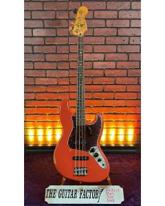 TGF CHOP SHOP Fender Road Worn '60s Jazz Bass "Partscaster" Electric Bass Fiesta Red w/ Hard Case SN1026